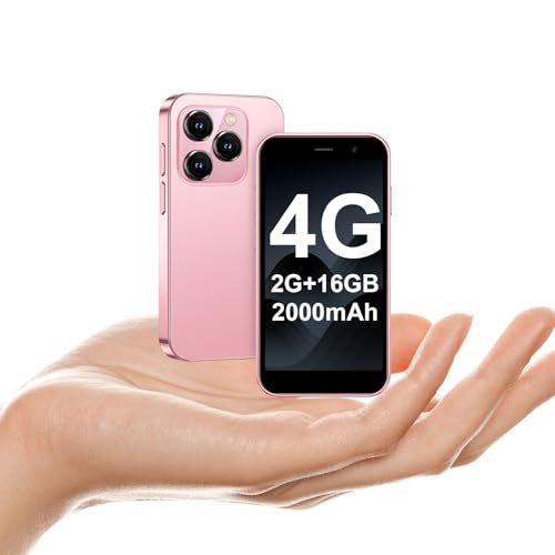 Mini Phone 4G Unlocked World's Smallest Mini Smartphone 3.0'' Touch Screen Compact Mobile Phone for Kids & Students 2000mAh Battery Cell Phone with Dual SIM Quad Core Face ID GPS 2GB+16GB Black