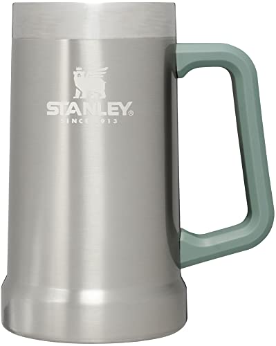 Stanley Stay-Chill Beer Stein 24 oz | Heavy Duty Big Grip Handle | Beer Tumbler Drink Cup, Holds 2 Cans | Insulated Stainless Steel Party Mug | BPA-Free | Azure