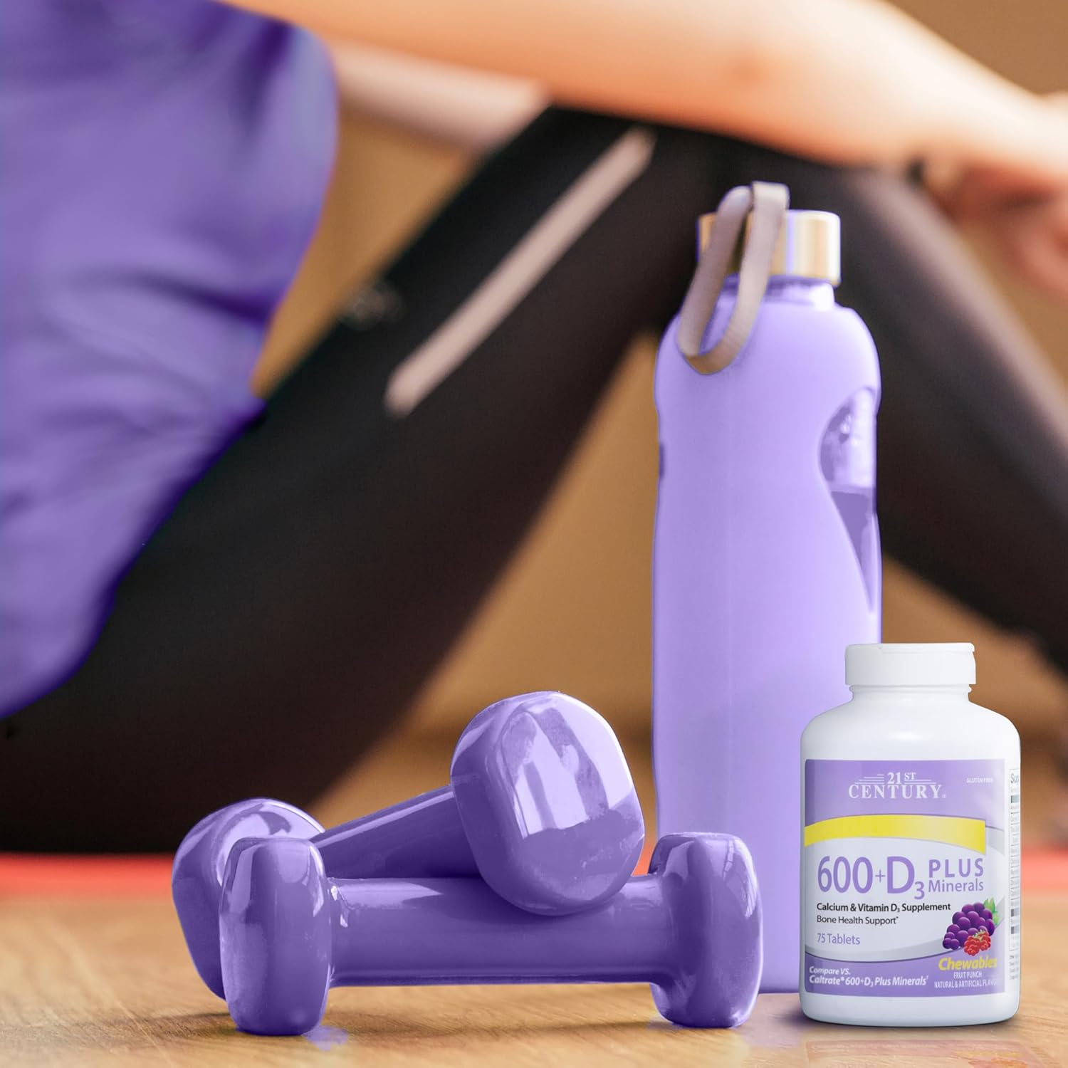 21st Century Calcium 600 mg +D Plus Minerals Chewable Tablets, 75 Count