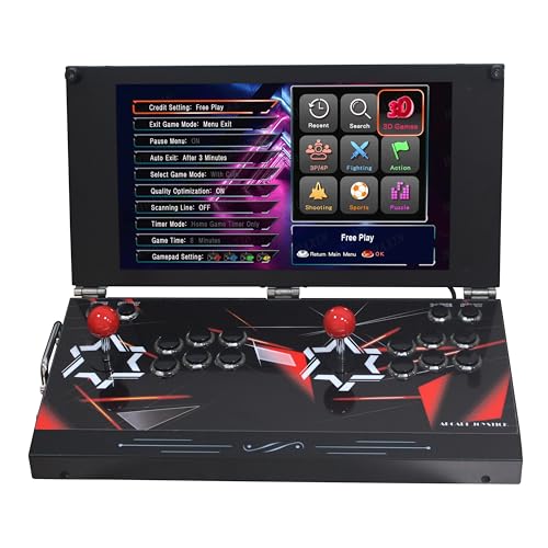 26800 in 1 Hand-held Portable Arcade Game Console 17.5-inch HD Screen Dual Players Pandoras Box DX, Retro Video Game Machine Search/Hide/Save/Load/Pause Games (A 9800 DX Plus)