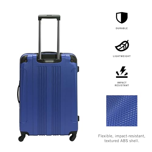 Kenneth Cole REACTION Out of Bounds Lightweight Hardshell 4-Wheel Spinner Luggage, Cobalt Blue, 20-Inch Carry On
