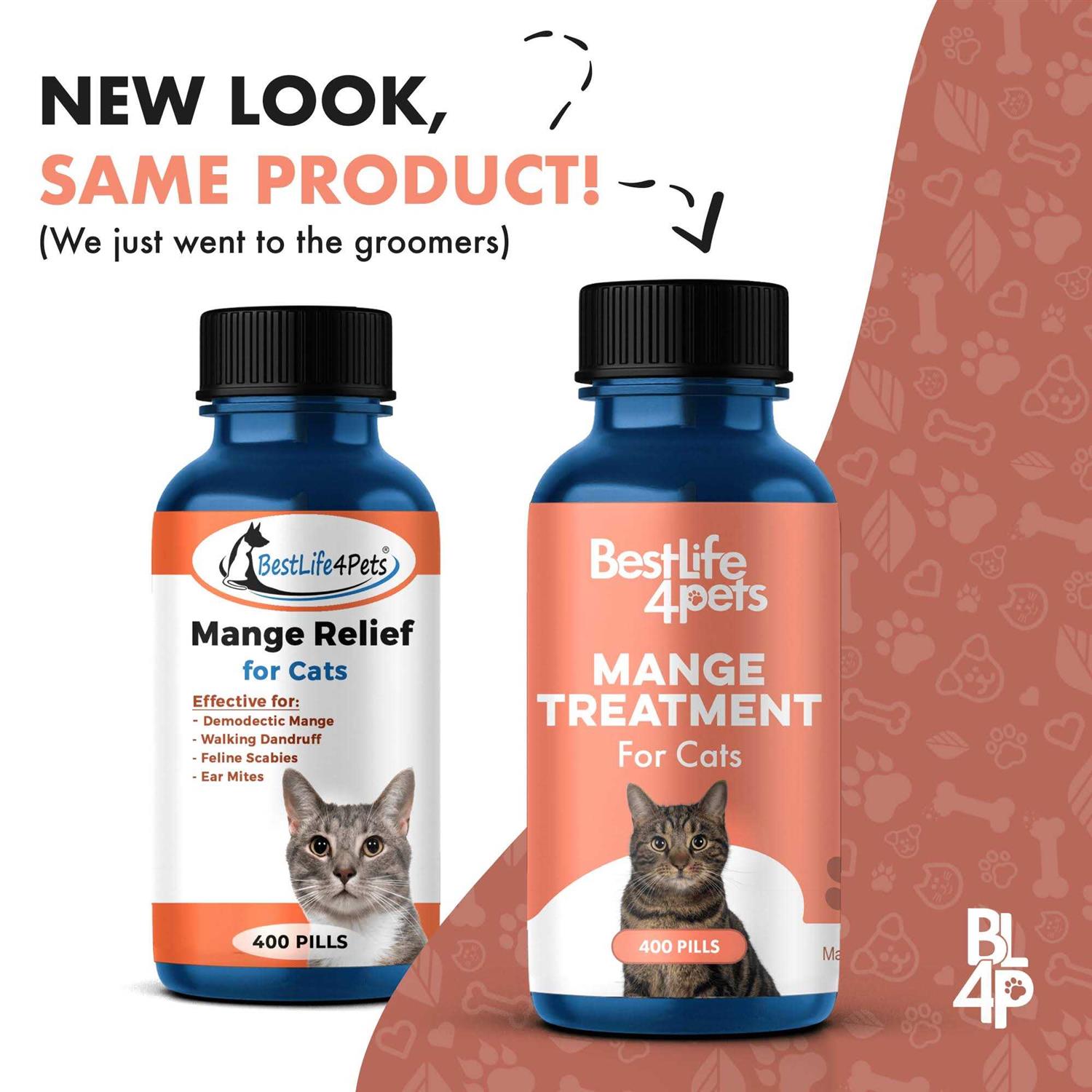 BestLife4Pets Demodectic Mange and Scabies Relief for Cats Ear Mites & Itch Relief Supplements for Cat Itching Relief - Pet Supplies online store