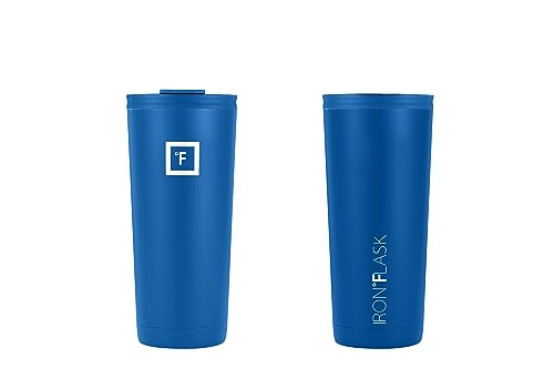 IRON °FLASK Classic Tumbler - Vacuum Insulated Stainless Steel Water Bottle, Double Walled, Drinking Cup, Insulated Travel Mug (Cotton Candy, 24 oz Solid Lid)