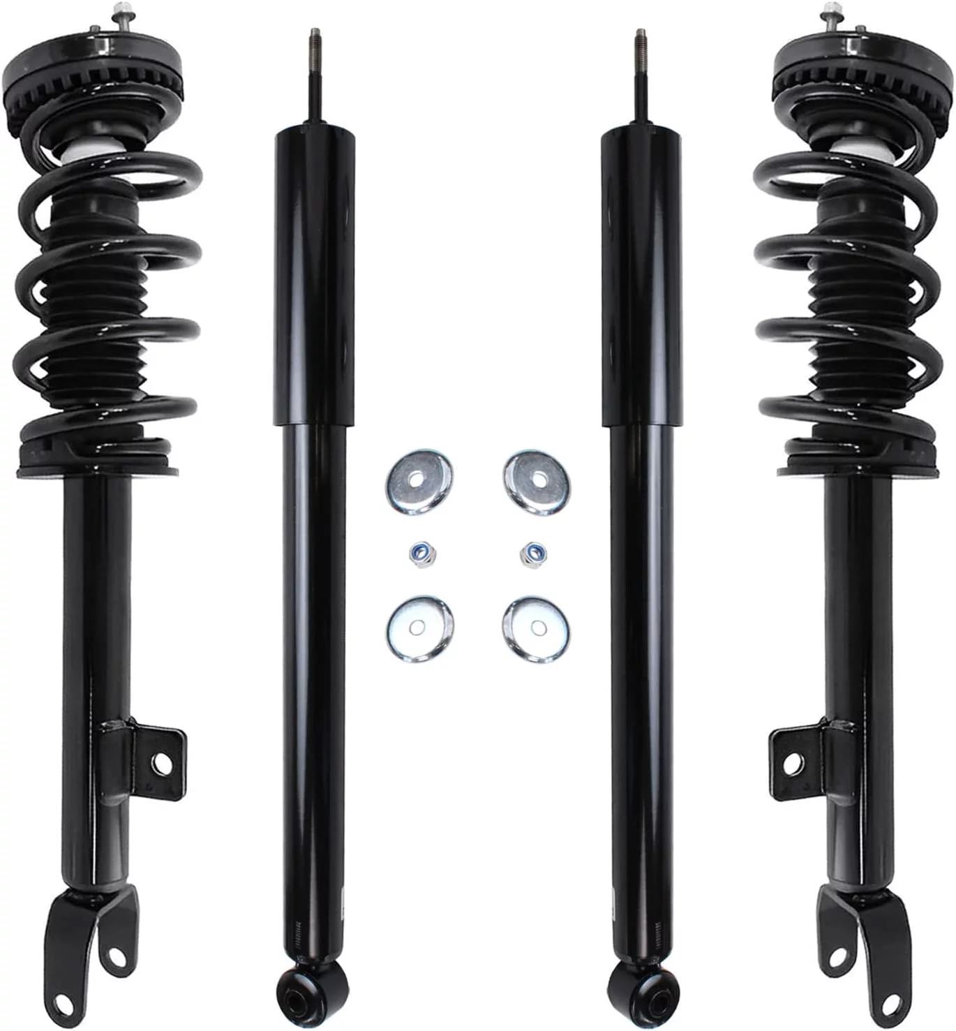 Detroit Axle - RWD Struts Shock Absorbers for 2012-2020 Dodge Charger, 2012-2019 Challenger 2 Front Struts w/Coil Spring 2 Rear Shock Absorbers 2013 2014 2015 2016 2017 2018 Replacement