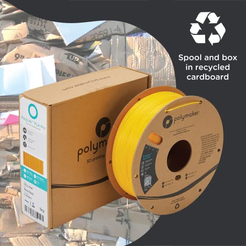 Polymaker PLA PRO Filament 1.75mm 1kg, Tough & High Rigidity White 3D Printing Filament, PolyLite PLA PRO 3D Printer Filament 1.75mm, Print with Most 3D Printers