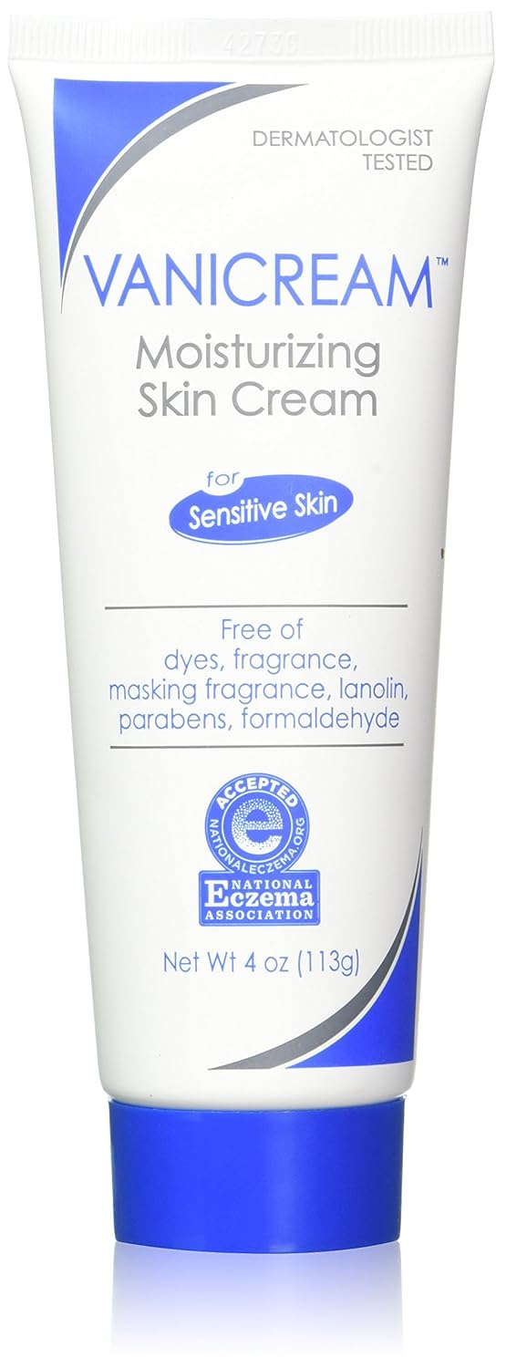Vanicream Moisturizing Skin Cream for Sensitive Skin, Fragrance Free, 4 Ounce (Pack of 2)