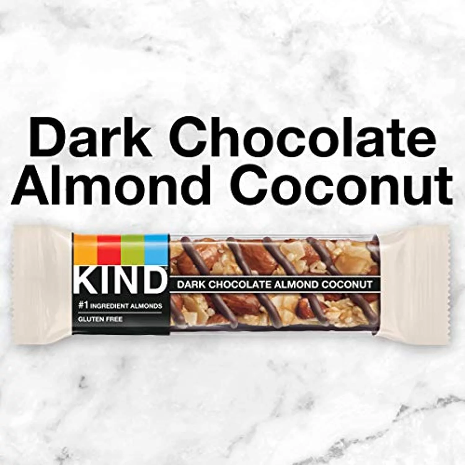 Kind Bars Low Glycemic Index Gluten Free Bars 1.4 Oz, Dark Chocolate Almond & Coconut, (Pack Of 12)