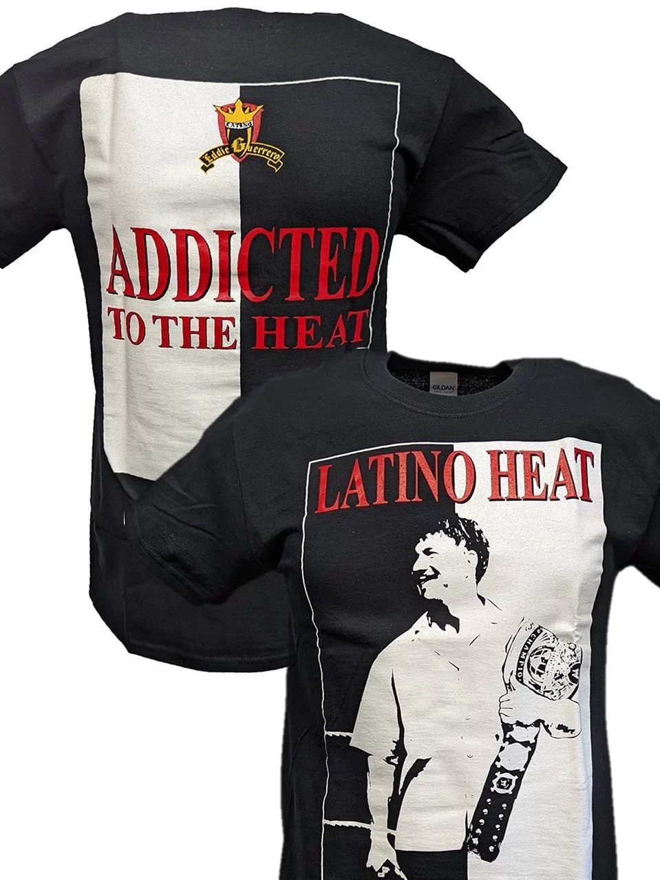 Eddie Guerrero Addicted to the Heat Championship Belt Mens Black T-shirt L