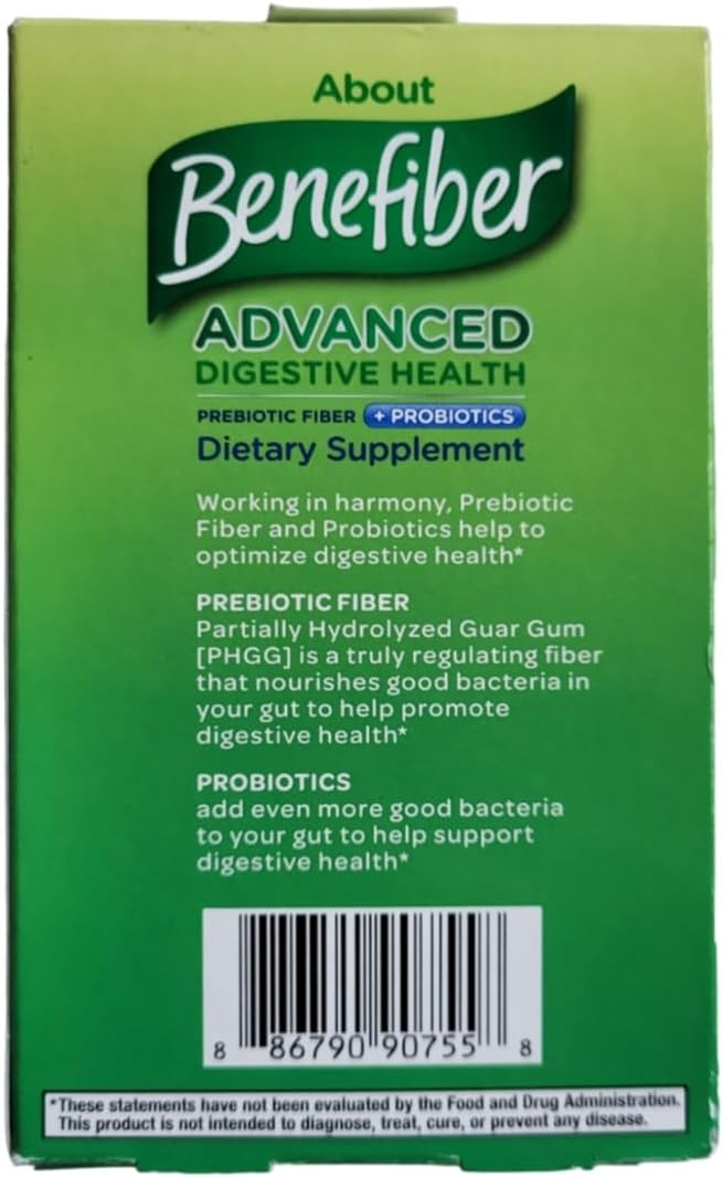 Benefiberr Advanced Digestive Health Dietary Supplement with Probiotics 15 stick packs