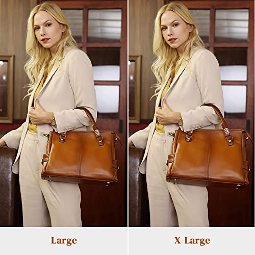 Kattee Soft Women Genuine Leather Purses and Handbags Satchel Tote Shoulder Bag