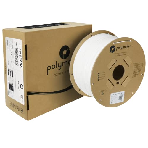 Polymaker PLA Filament, Black 3D Printing PLA Filament 1.75mm 1kg - PolyLite 3D Printer PLA Filament, Dimensional Accuracy +/- 0.03mm, Compatible with Most 3D Printer, Black