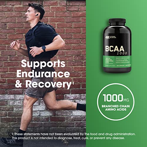 Optimum Nutrition Instantized BCAA Branched Chain Essential Amino Acids Capsules, 1000mg, 200 Count