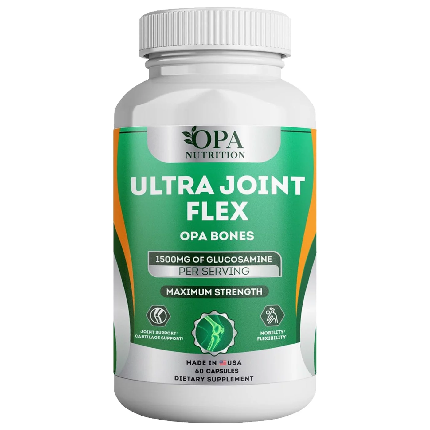 OPA Joint Support Supplement with Glucosamine, Chondroitin, Turmeric & MSM - 1500mg - 60 Ct