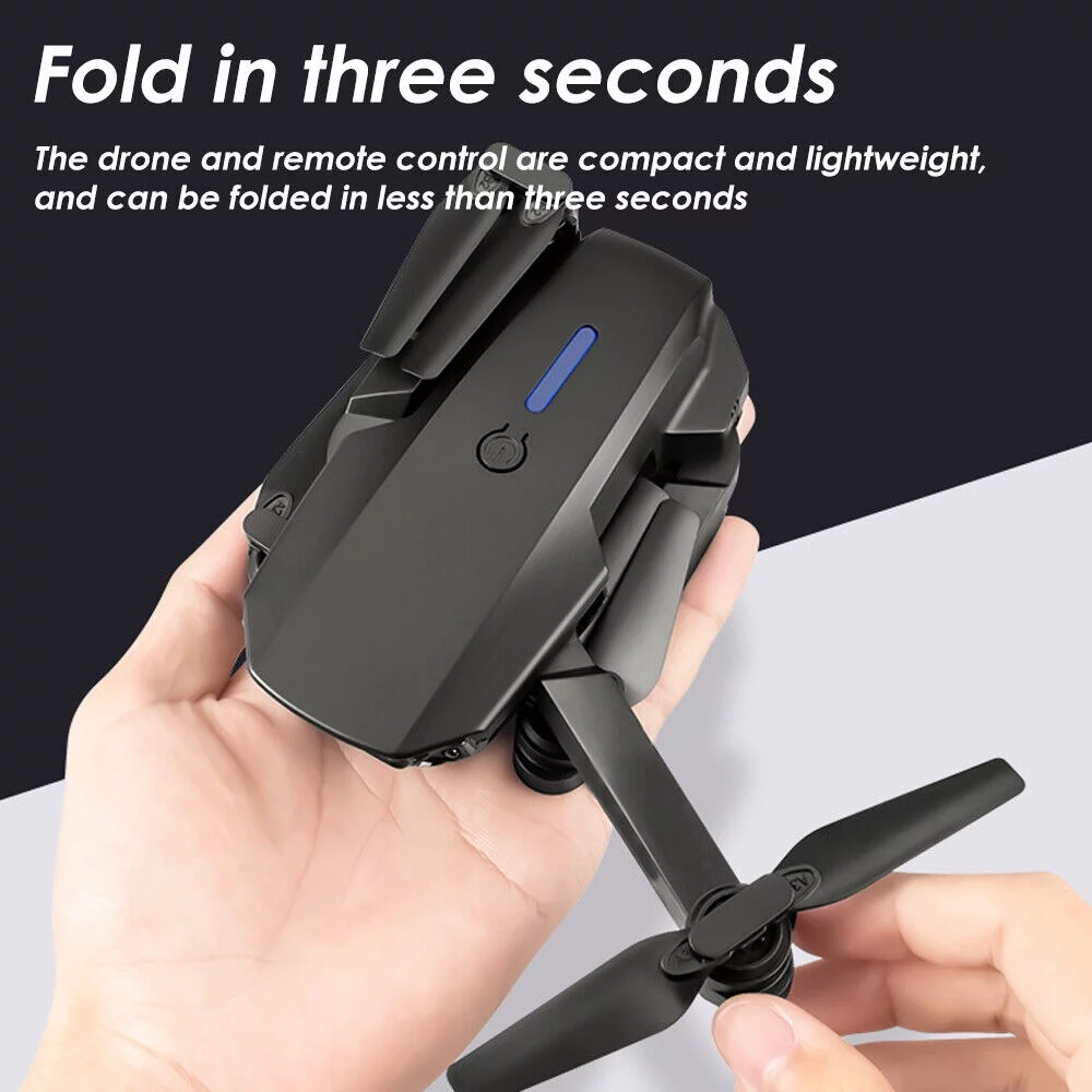 Jahy2Tech E88 Pro RC Drone with 4K HD Dual Camera - WiFi FPV Quadcopter - 4 Batteries Included - Long Flight Time & Multi-Functional