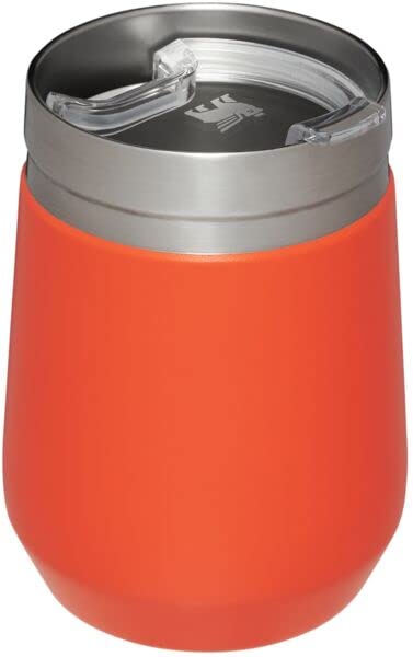 Stanley GO Everyday Wine Tumbler 10 oz | Press Fit Drink Through Lid | Beverage, Coffee, and Cocktail Cup | Insulated Stainless Steel Wine Glass | BPA-Free | Ash