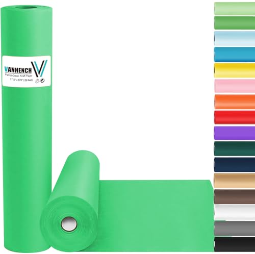 Vanhench Black Wrapping Paper, 17.5