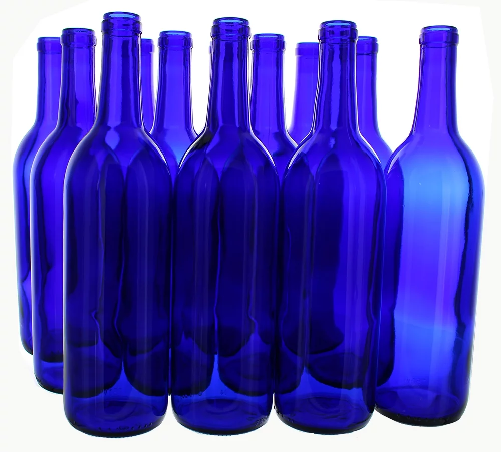 Home Brew Ohio 6 Gallon Bottle Set: Cobalt Blue Claret, Bordeaux (36 Bottles)