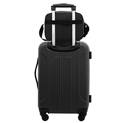 Travelers Club Midtown Hardside Luggage Travel, Black, 4-Piece Set