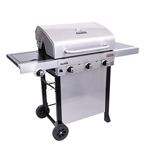 Char-Broil® Performance Series™ TRU-Infrared Cooking Technology 3-Burner with Side Burner Cart Propane Gas Stainless Steel Grill - 463370719