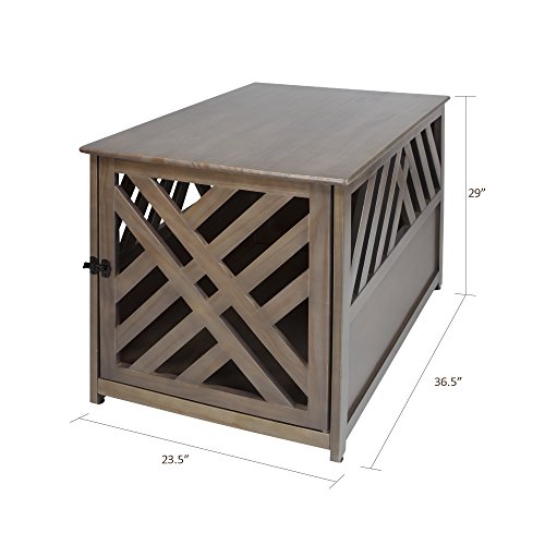 Casual Home Wooden Medium Pet Crate, End Table, Espresso