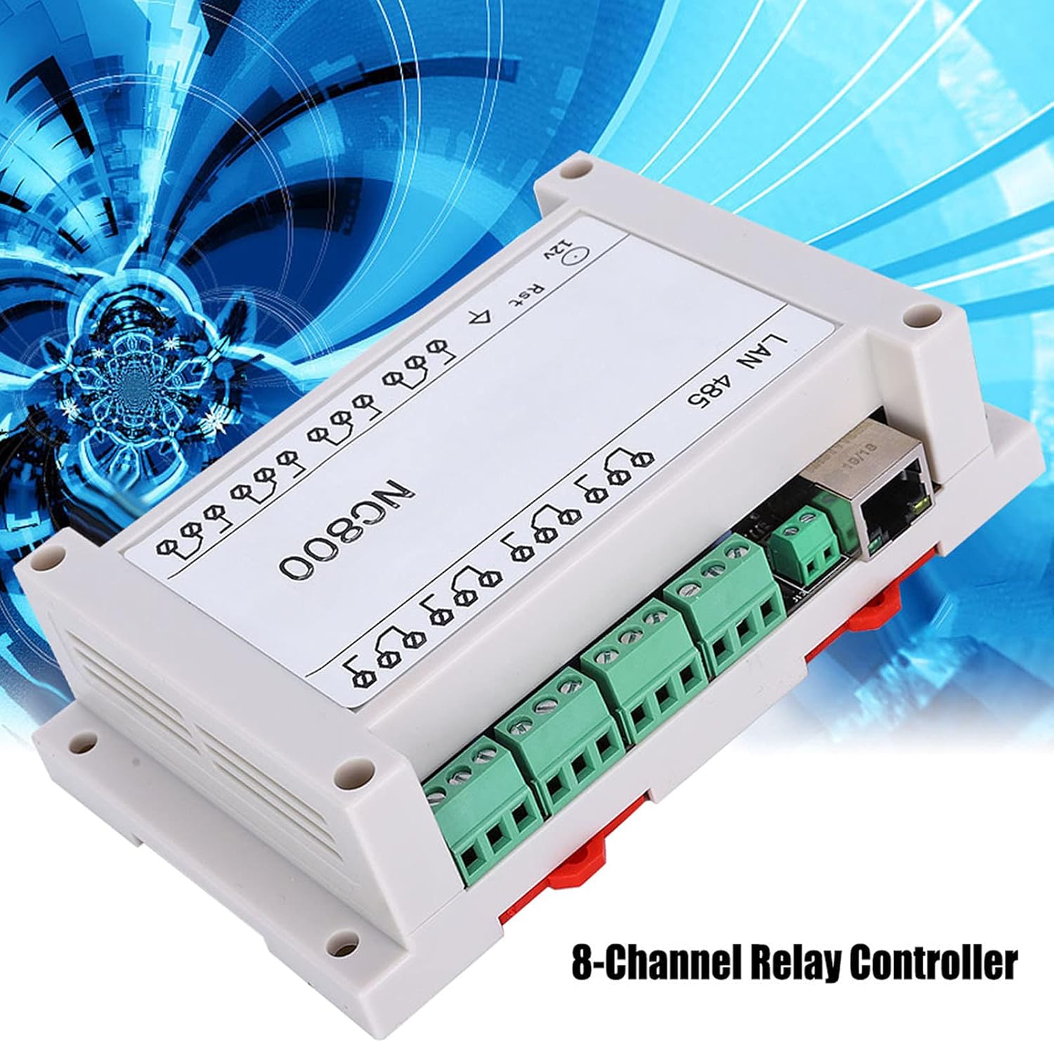 Ethernet RJ45 TCP/IP Relay Remote Control Controller Network Web Server 8 Channels Relay Module Board 250V/AC 10A with Case(White)