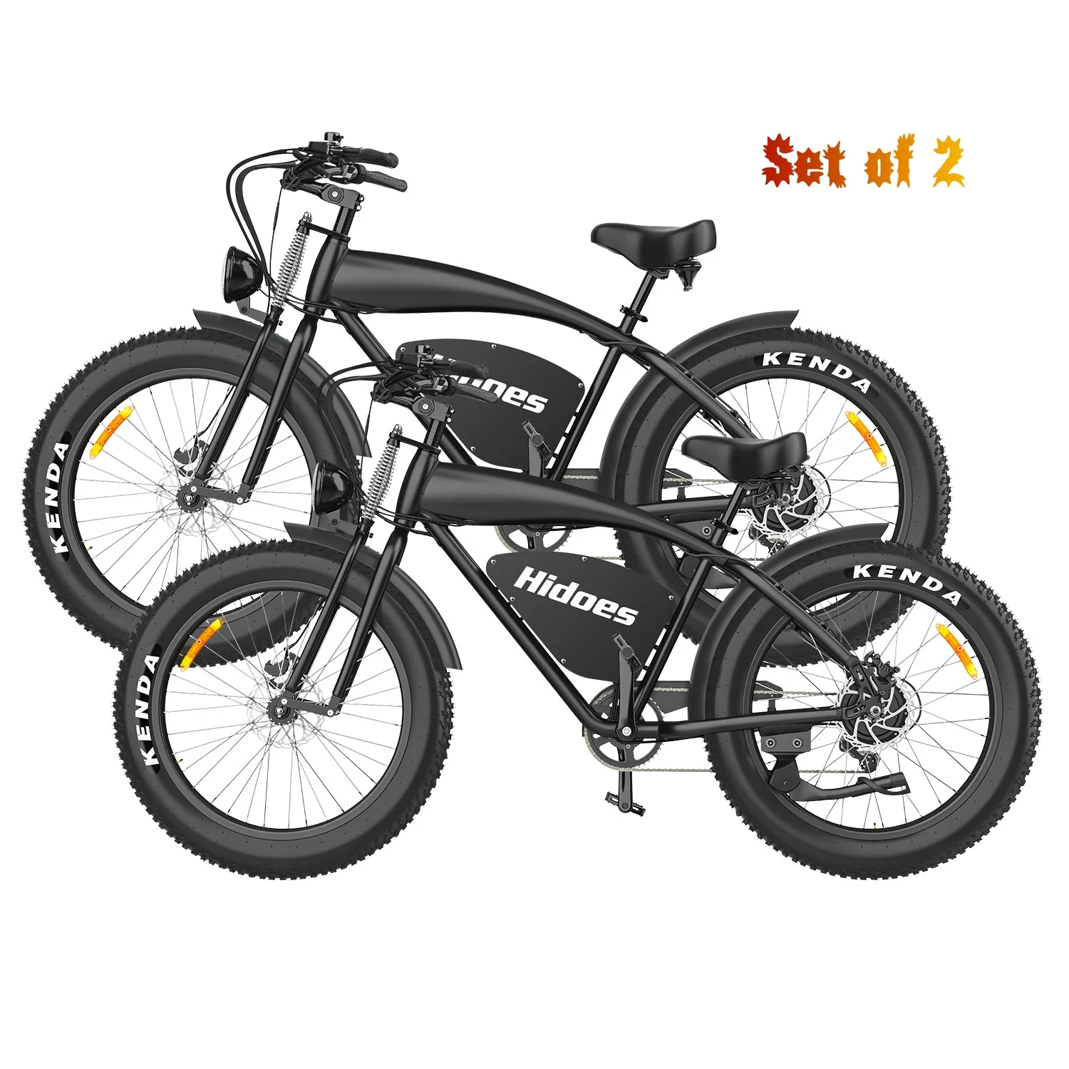 Hidoes Adult Electric Mountain Bikes Set of 2, 2 Pack 26