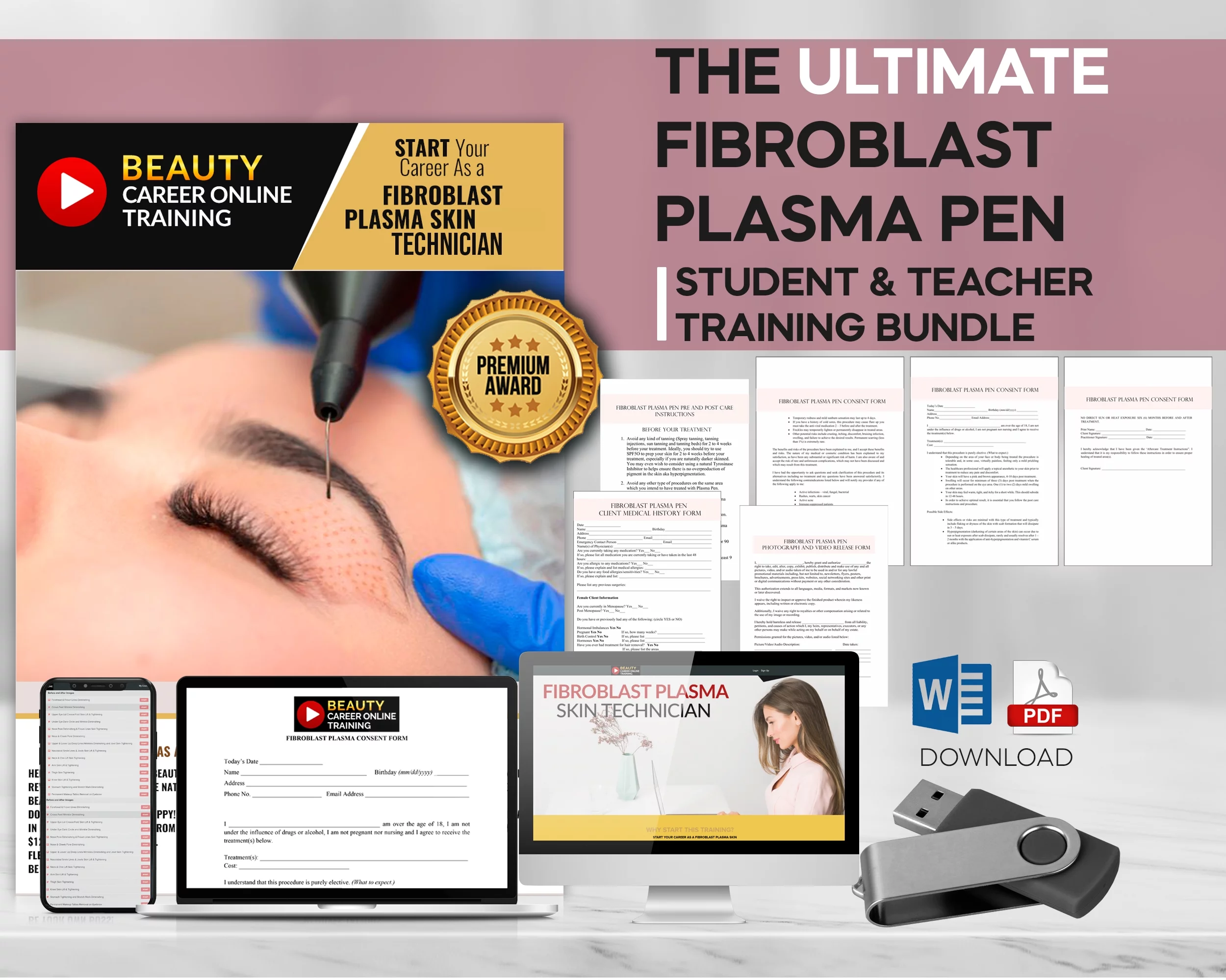 Create a Profitable Niche Business: Body Contouring Cellulite Treatment, Plasma Fibroblast, Job Skills, Training Bundle, USB [Online Activation Code]