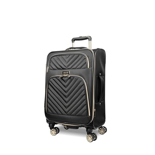 Kenneth Cole REACTION Chelsea Chevron Quilted Luggage, Black, 24-Inch Checked