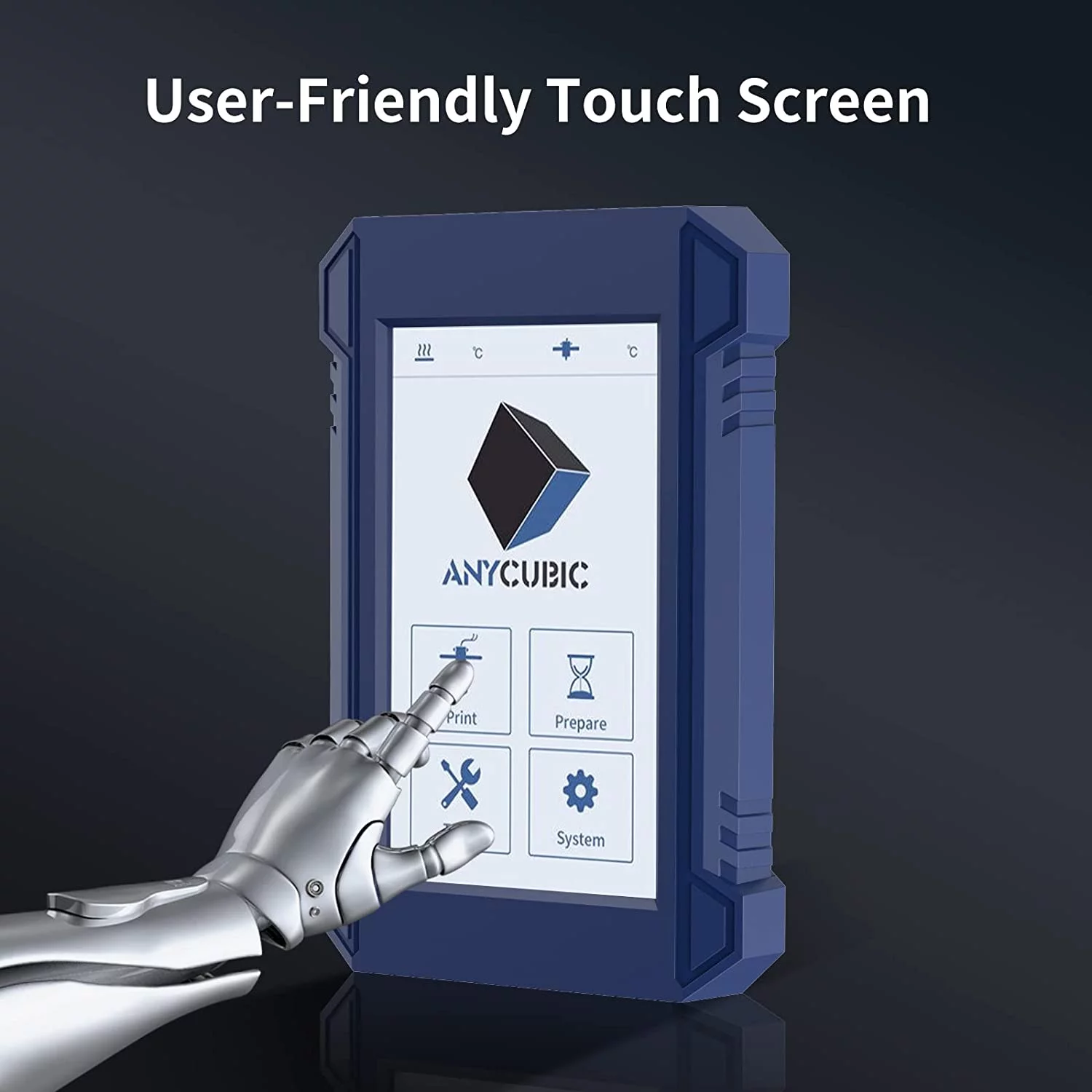 Anycubic Kobra Black Max FDM 3D Printer, Smart Auto Leveling with Self-Developed ANYCUBIC LeviQ Leveling+1 kg PLA