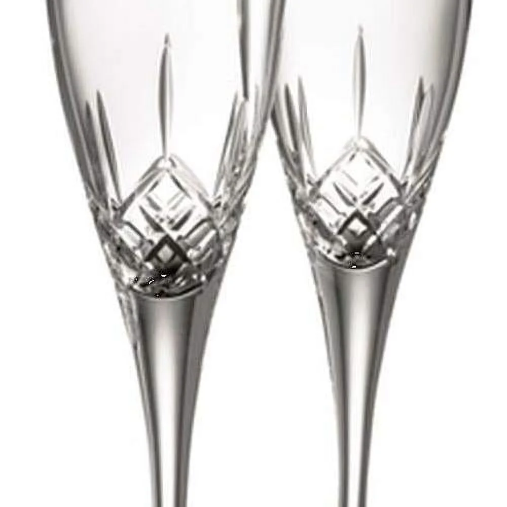 Longford Flute Pair, Clear, Glass