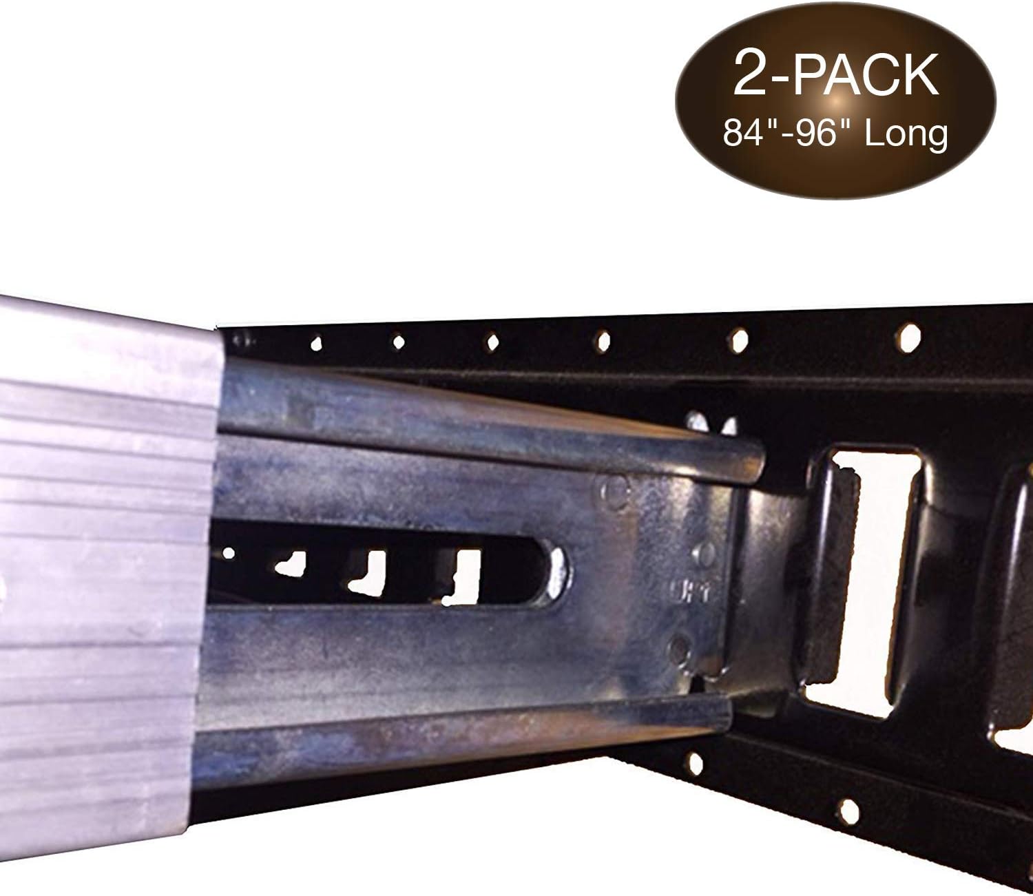 Two 85- 96 Adjustable Aluminum E-Track Decking/Shoring Beam | Cargo Load Lock Bar for Enclosed Trailers, Trucks, Vans, and Reefers with The E Track Tie-Down System