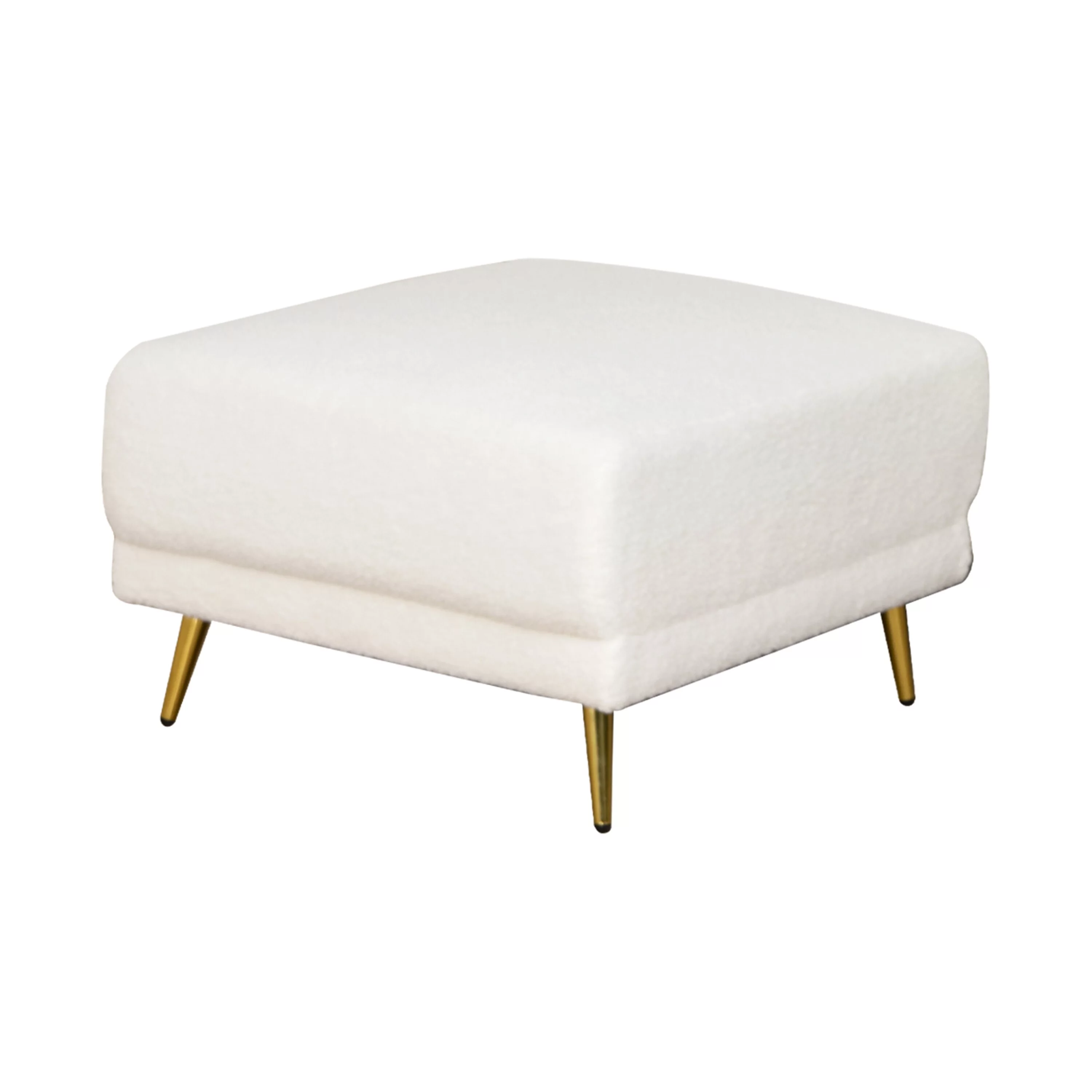 Modern Loveseat Sherpa Fabric Loveseat Sofa for Small Space Modular Sofa White