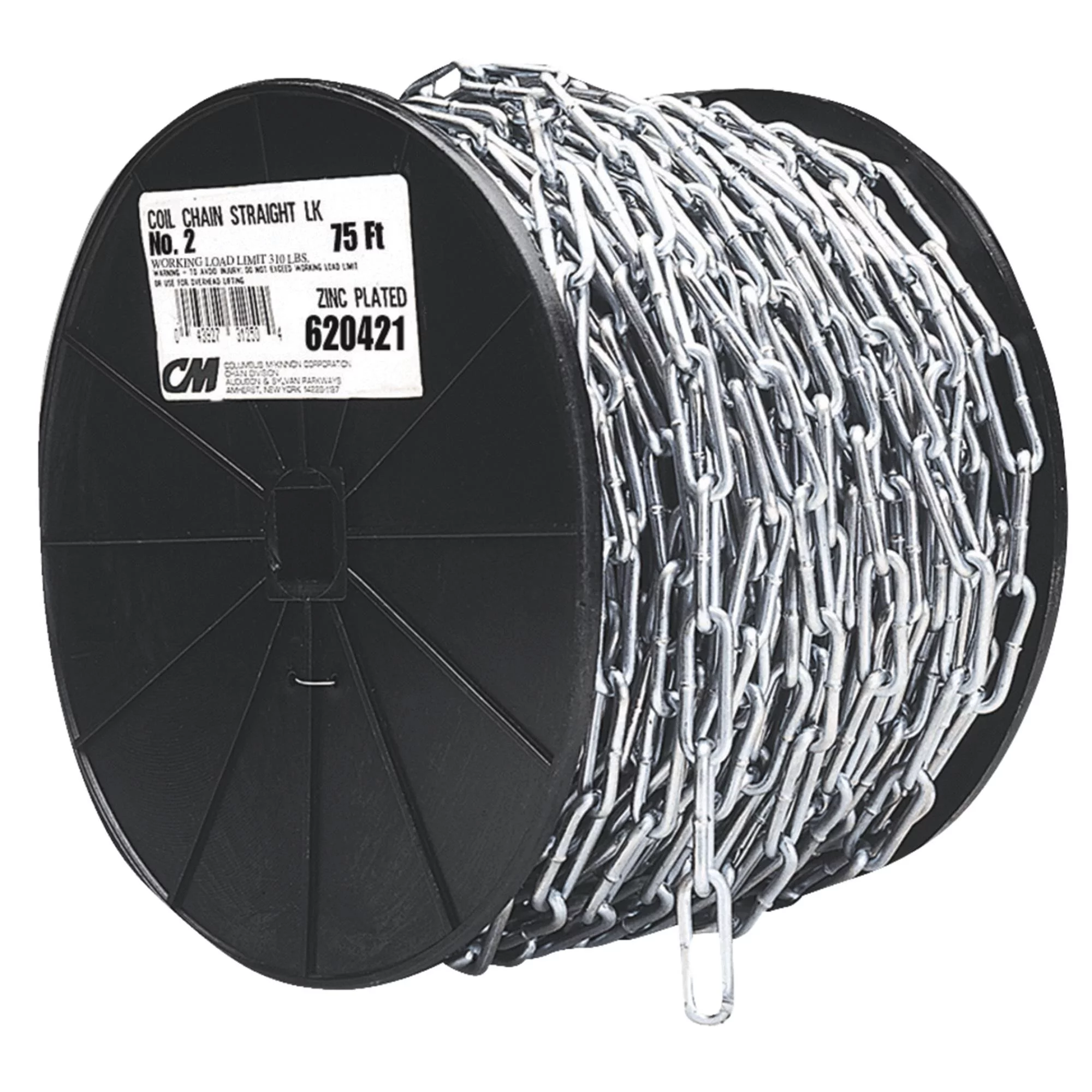 Campbell Chain 072-2827 Straight Link Coil Chain 50', Electro-Galvanized