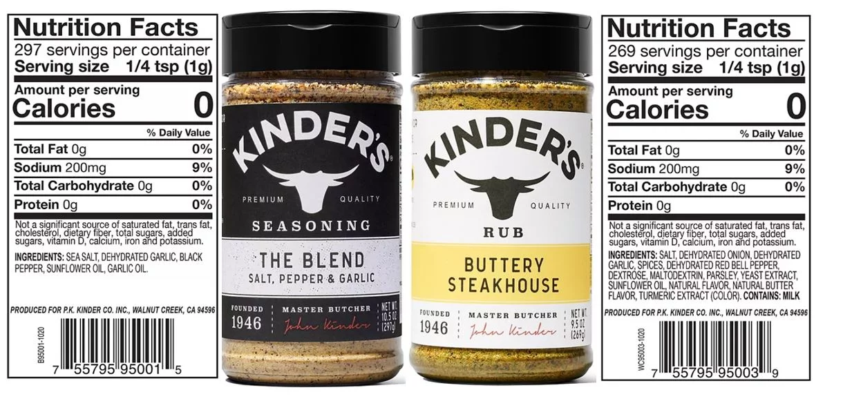 BETRULIGHT - The Blend Seasoning/ Buttery Steakhouse Rub Are Gluten Free, Non-GMO, and No added MSG Kinder's The Blend Seasoning Salt, Pepper and Garlic And Kinders Buttery Steakhouse Rub – 2 Pack