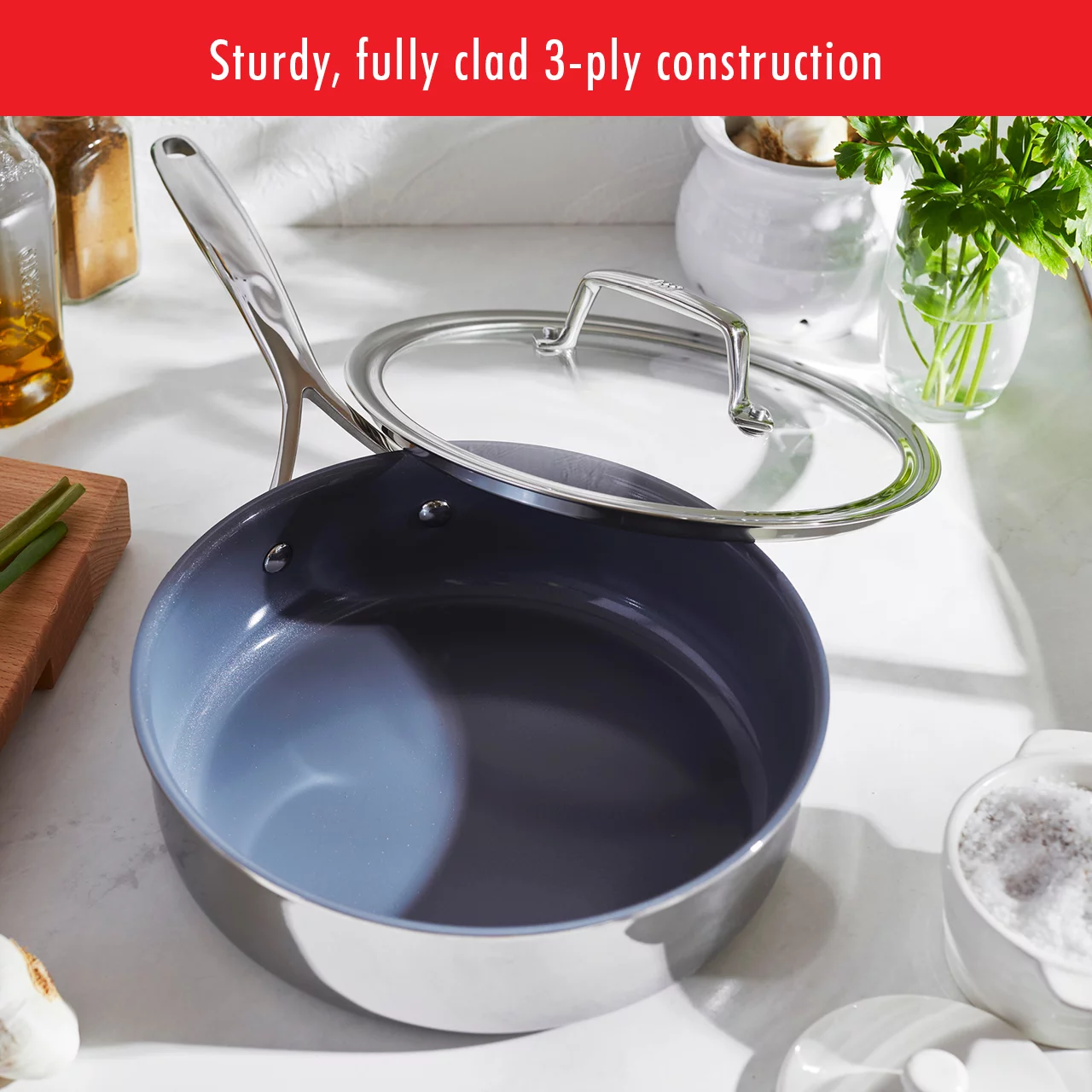 ZWILLING Energy Plus 10-pc Stainless Steel Ceramic Nonstick Cookware Set