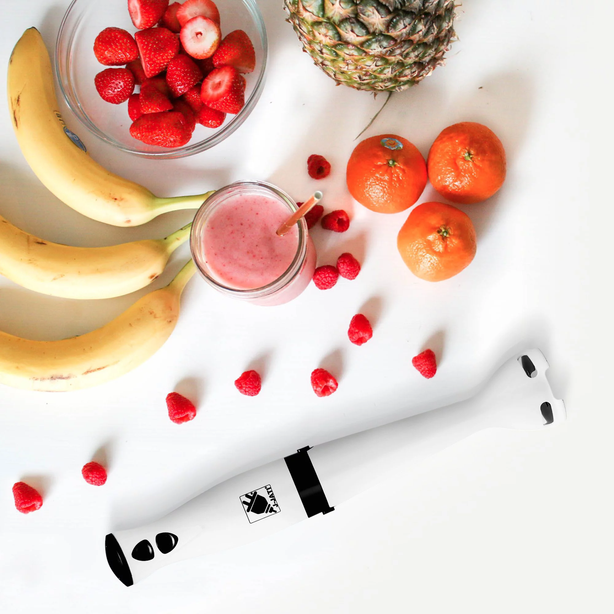 J-Jati BL812 300W Hand-Blender Stick Blender, White & Black