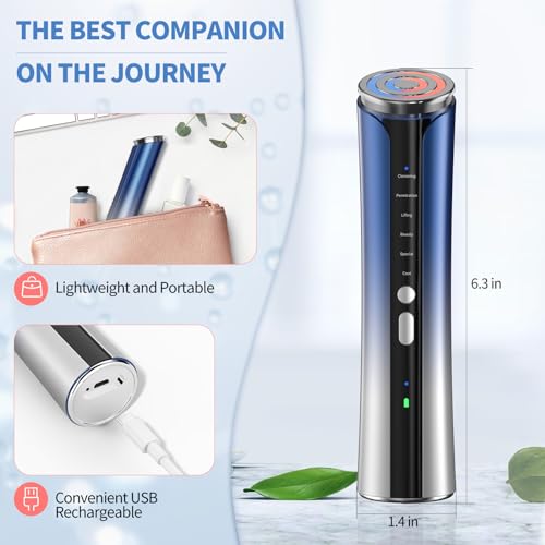 Texet Skin Tightening Device 6-in-1 Microcurrent Facial Device Face Massager, Firming,Lifting, Toning, Wrinkle