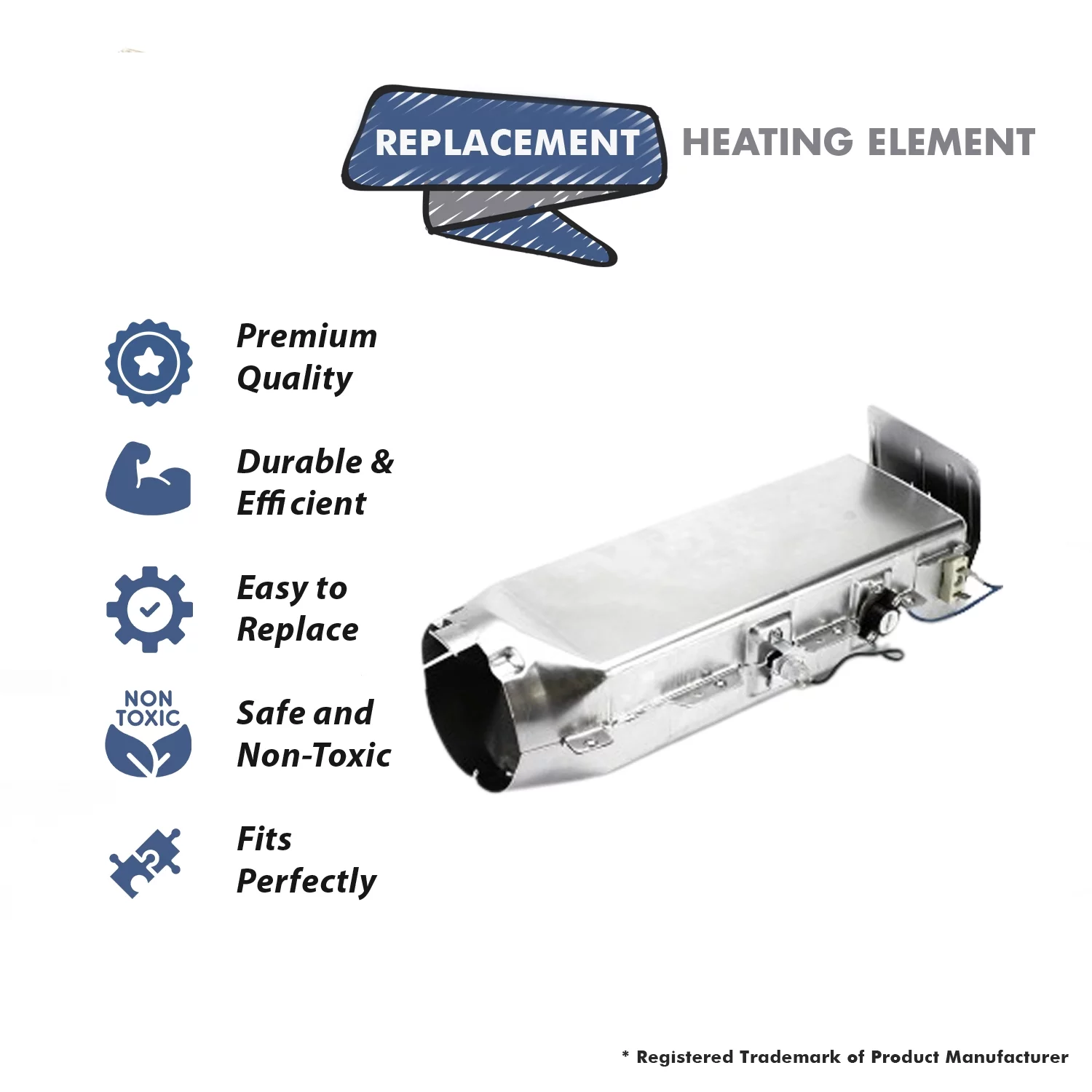 Replacement Part For Dryer Heating Element Heater Duct Assembly :- DC97-14486A