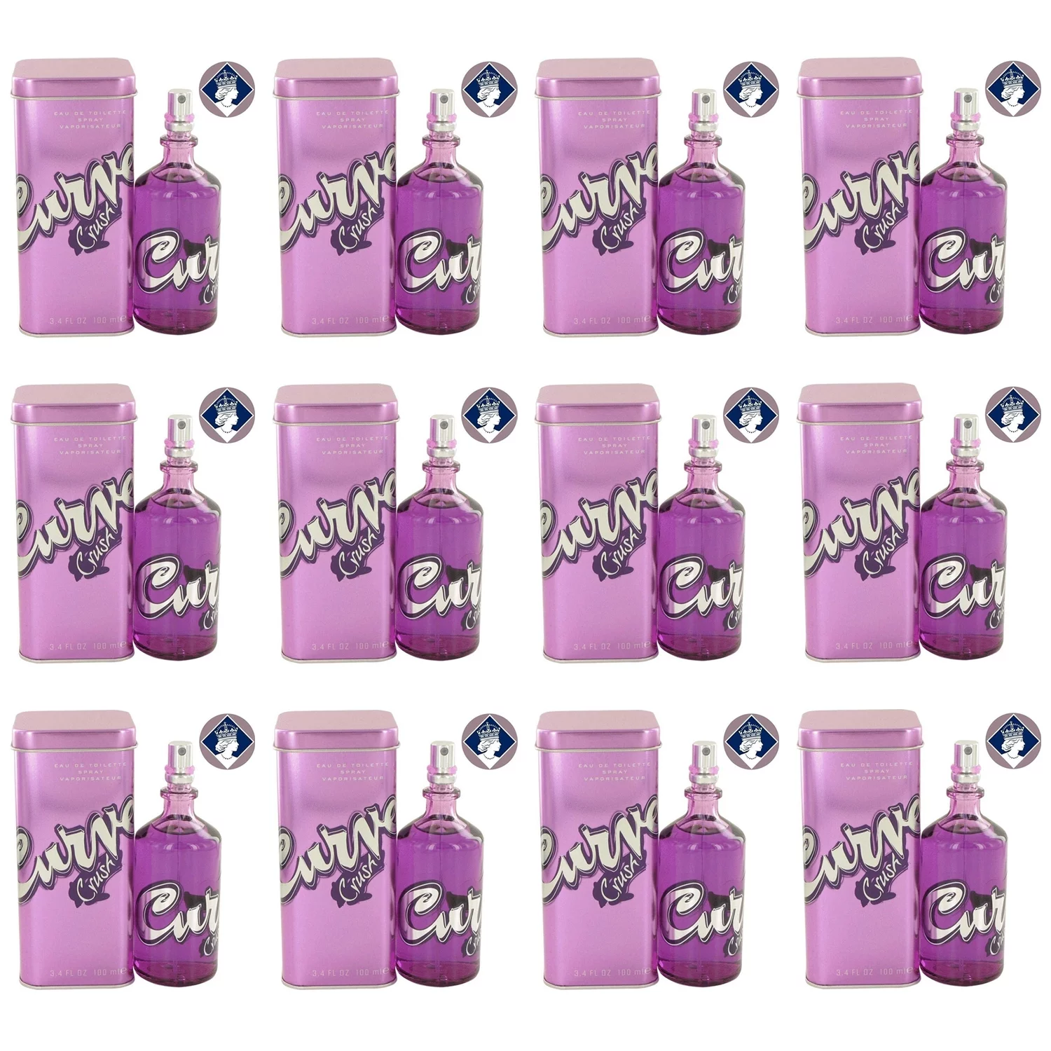 Pack of (12) Liz Claiborne Curve Crush EDT Spray 3.4 Oz