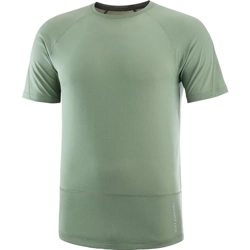 Salomon Men's Cross Run Ss Tee M-Citronelle-Sulphur S