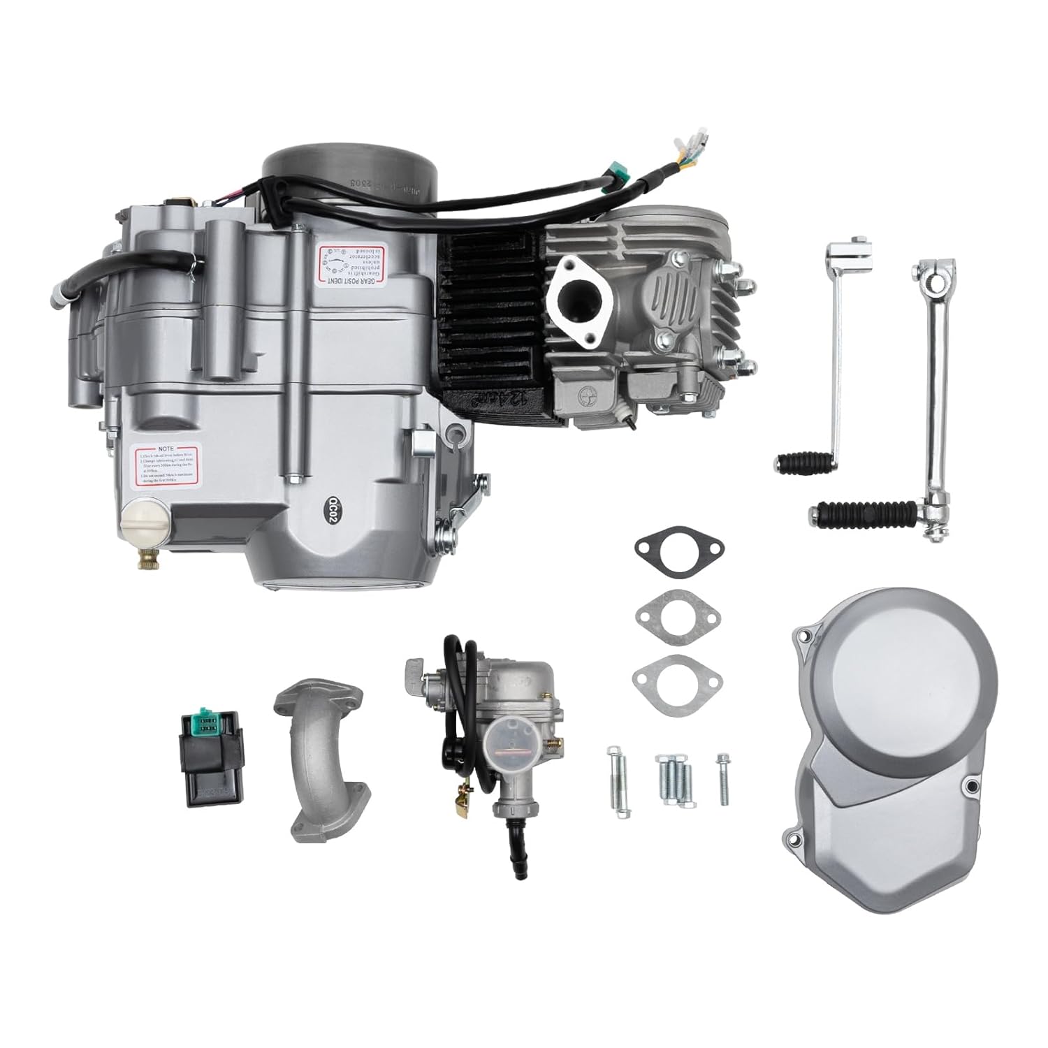 4 Stroke Dirt Bike Motor Complete Engine Kit Single Cylinder Manual Clutch Motor Engine Air-Cooled for CRF50/ CRF70/ XR50/ XR50/ XR70/ Z50/ Z50R/ CT70 125CC