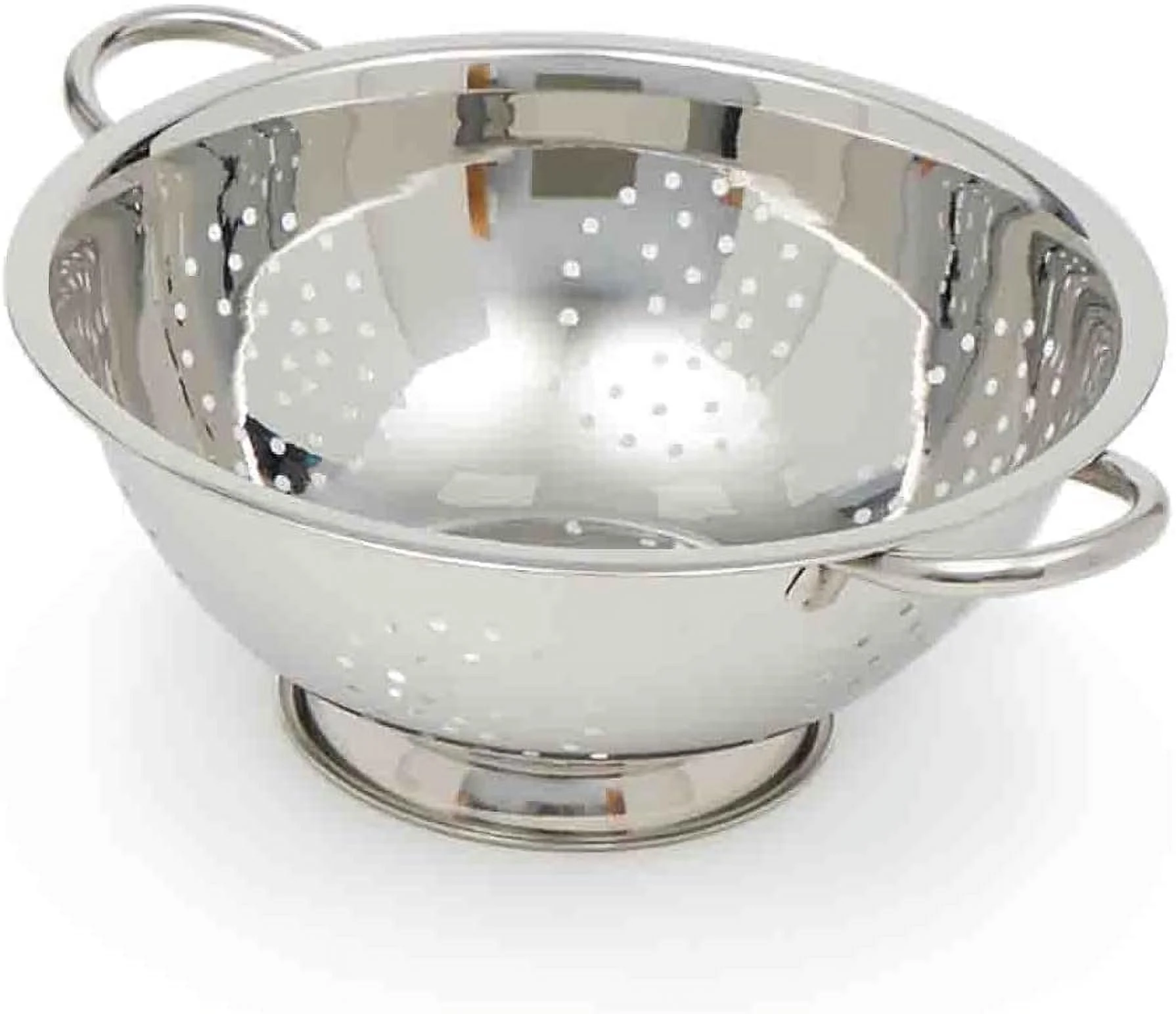 Stainin Stainless Steel Deep Colander Strainer |Rust Proof | Kitchen Food Staining, Washing, Draining And Rinsing Pasta, Vegetables & Frui, 5 Quart, Silver
