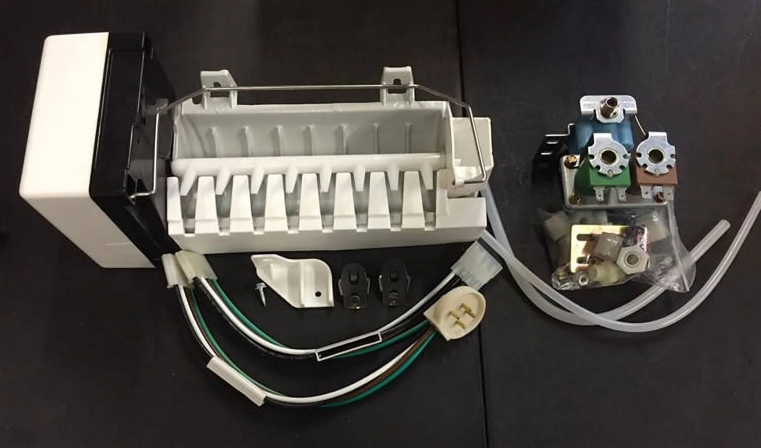 Ice Maker and Inlet Water Valve Kit 4317943, WP4317943 Ice Maker and 4318046 Water Valve for Whirlpool Refrigerator