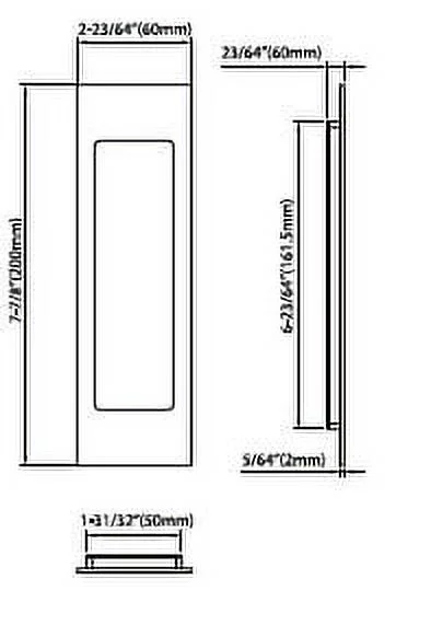 Inox Fh2704 Fh27 Series Privacy Pocket Door Lock - Stainless Steel