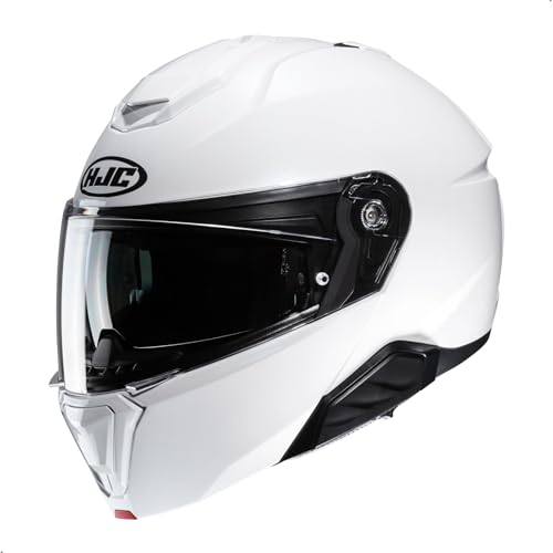 HJC i91 Solid Modular Motorcycle Helmet with HJ-33 Pinlock Shield, DOT Approved (Semi Flat Titanium, X-Large)
