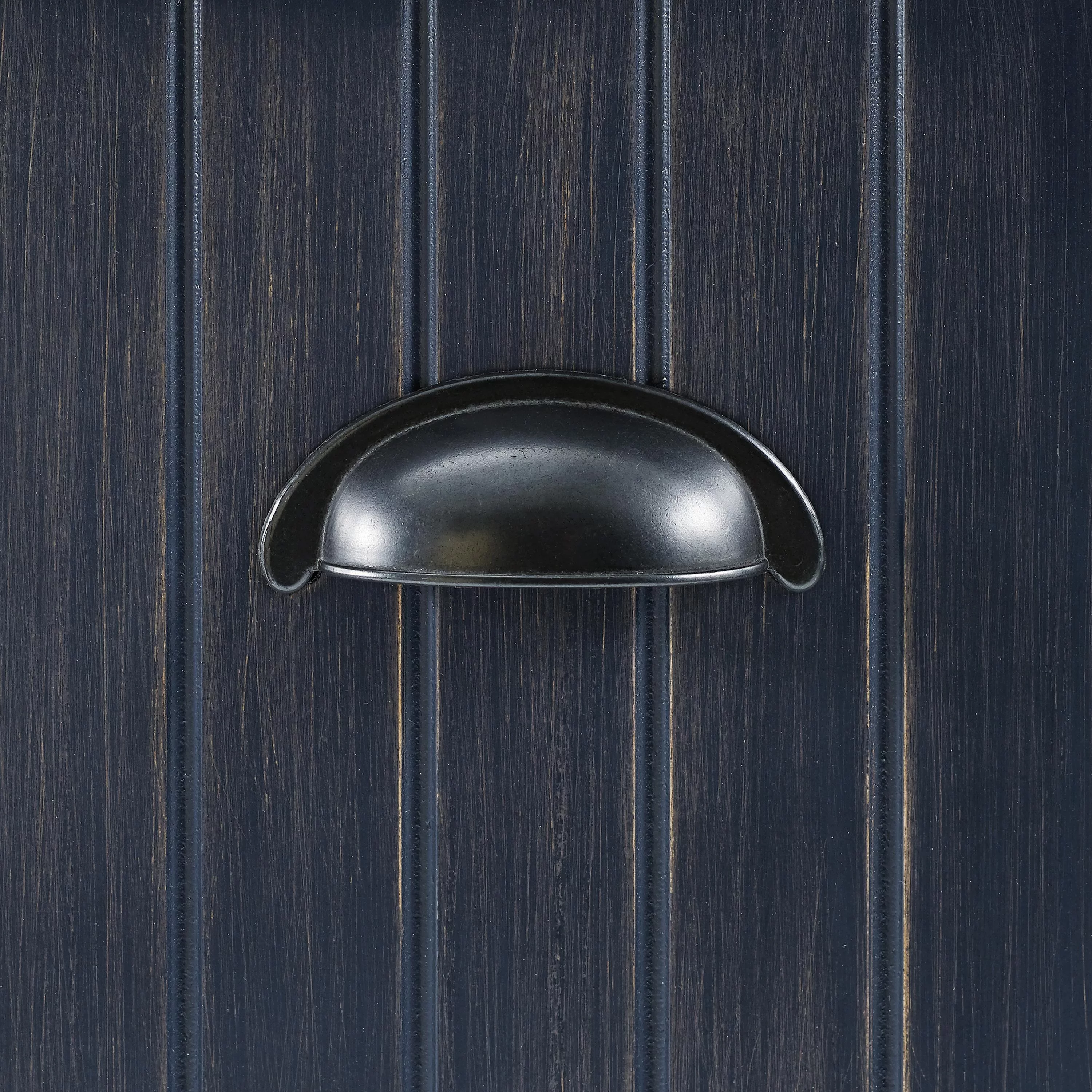 Crosley Furniture Seaside Wood 4 Hook Hall Tree in Distressed Navy