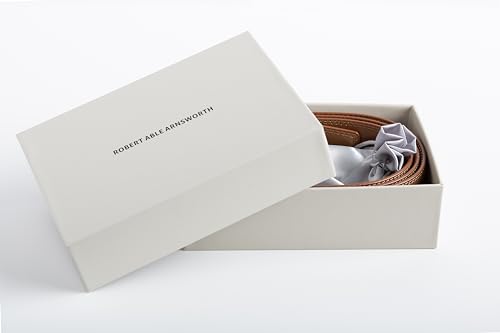 Men's Premium Full Grain Leather Rachet Belt with Automatic Slide Buckle- Livingston