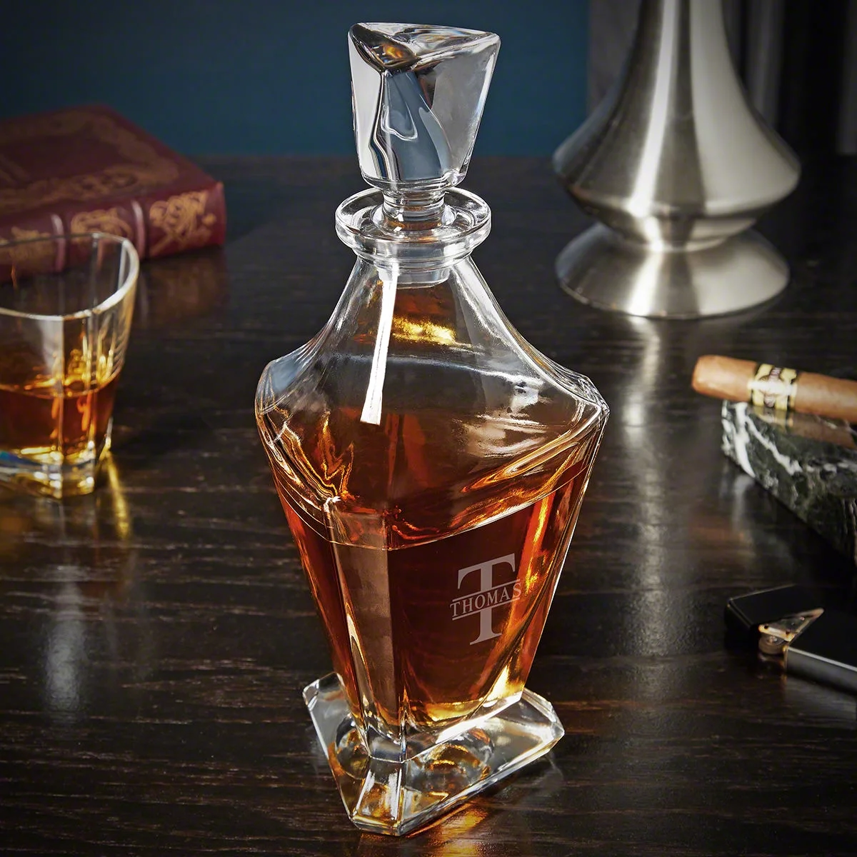 Oakmont Engraved Bishop Whiskey Decanter