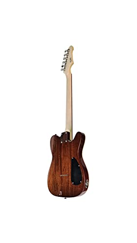 IYV 6 String Semi-Hollow-Body Electric Guitar, Left, Natural (ITF-350 LH)