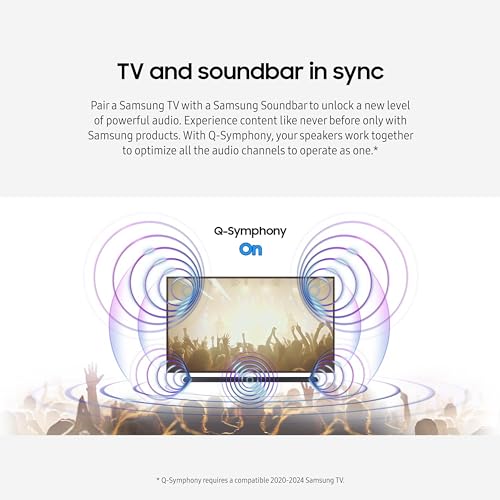 SAMSUNG HW-S50B/ZA 3.0ch All-in-One Soundbar w/Dolby 5.1, DTS Virtual:X, Q Symphony, Built in Center Speaker, Adaptive Sound Lite, Bluetooth Multi Connection, 2022 Black